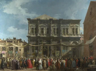 De Doge bezoekt de Kerk en Scuola di San Rocco, c.1735
